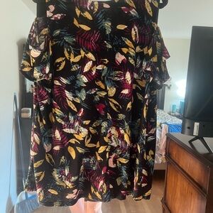 Lane Bryant Multicolor Tropical Print Top